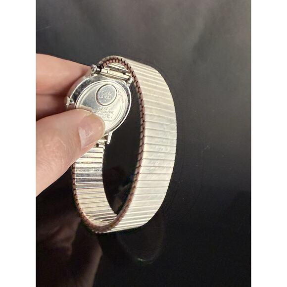 Timex Watch Men Silver Stainless St Stretch WR Batt Day Date 24hr White Quartz - Picture 5 of 10